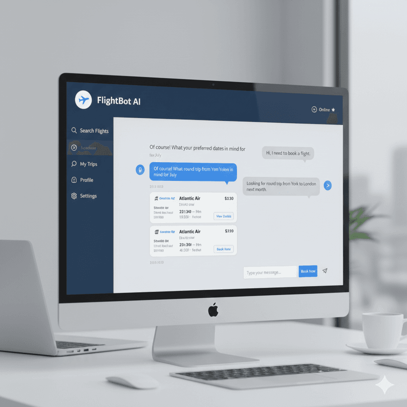 Flight Booking Chatbot - AI-powered travel assistant developed by Prestilien Pindoh
