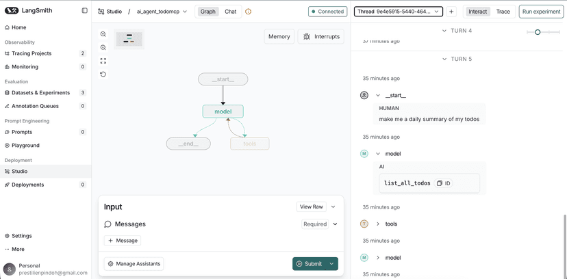 Todo MCP Agent - AI agent for todo management by Prestilien Pindoh